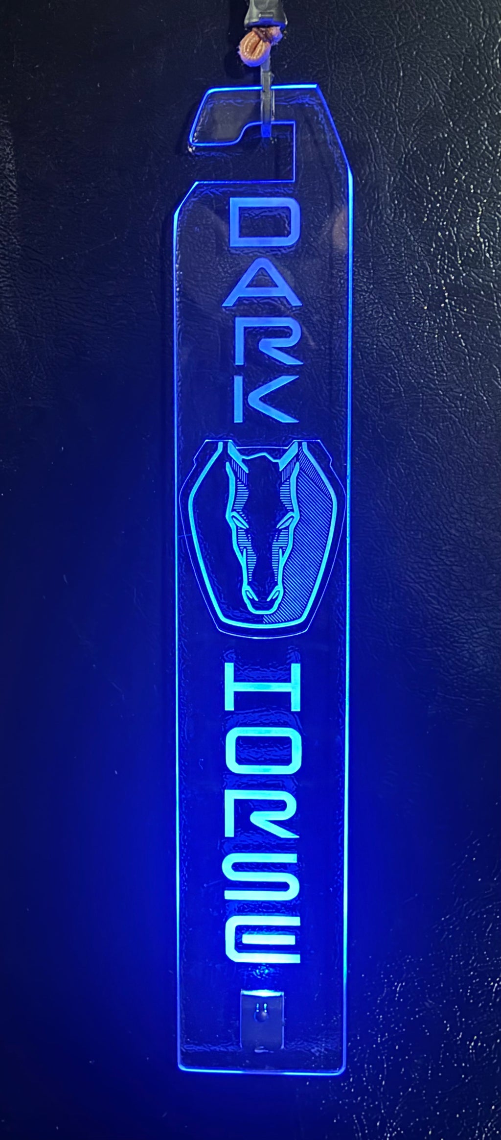 Multi-Color LED Clear Acrylic Hood Prop Mustang Dark Horse