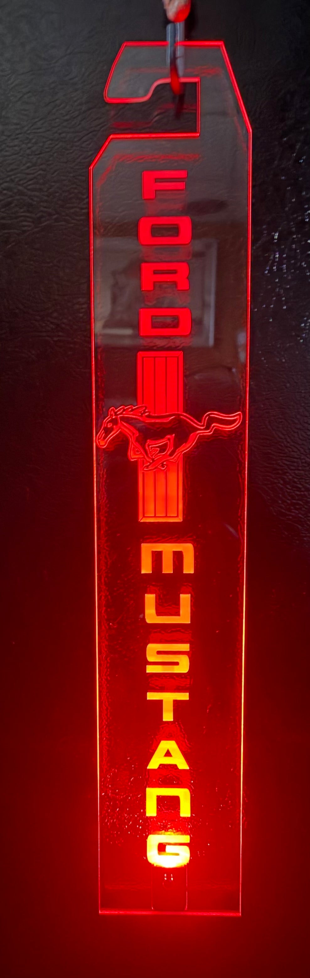 Multi-Color LED Custom Acrylic Hood Prop Ford Mustang