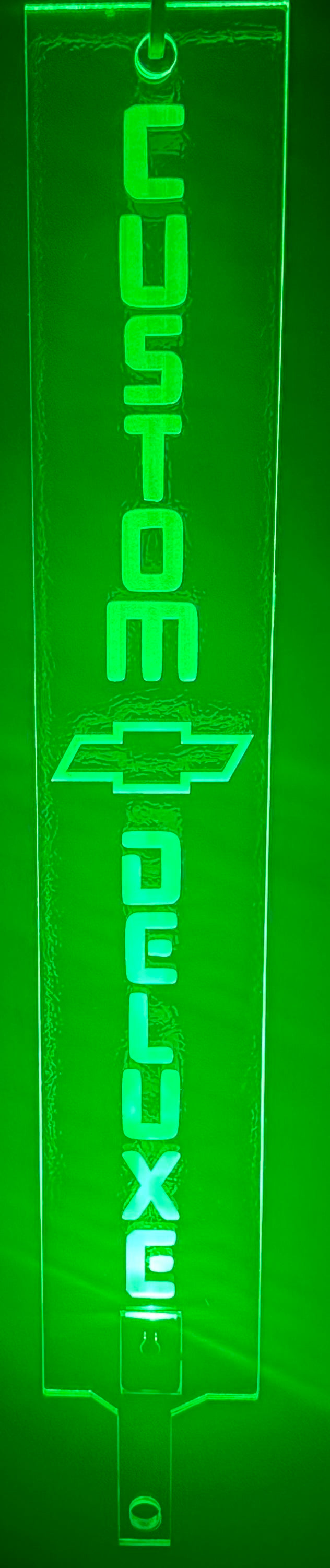 Multi-Color LED Light Acrylic Chevrolet Chevy C10 Custom Deluxe Hood Prop