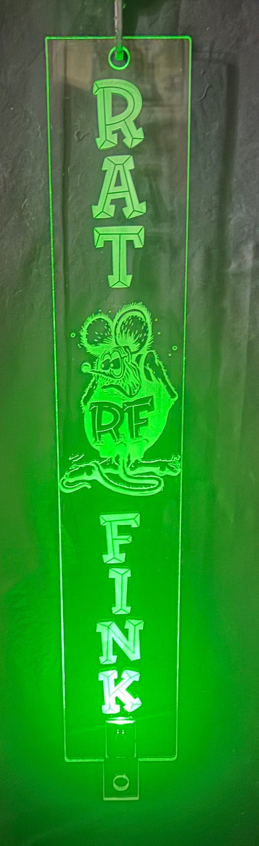Multi-Color Led Custom Acrylic Hot Rod Rat Rod Rat Fink Old School Hood Prop