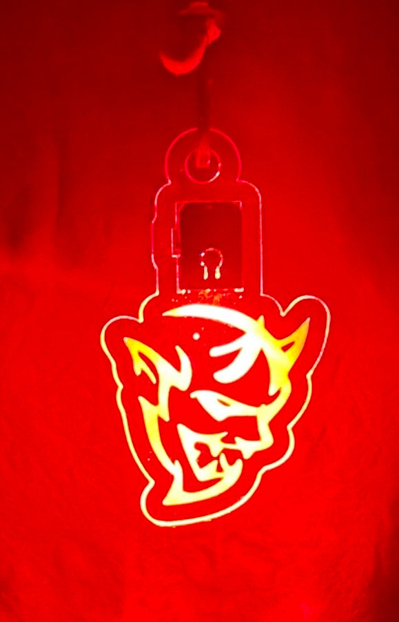 Led Acrylic Car Rear View Mirror Hanger Charm Dodge Demon 170