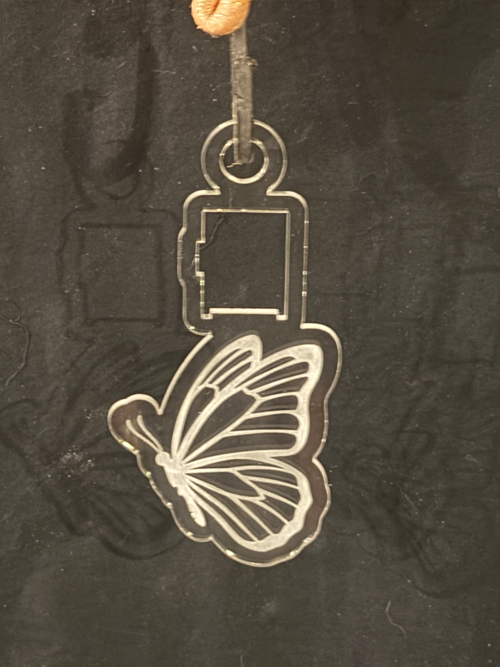 Led Acrylic Rear View Mirror Hanger Car Charm Butterfly