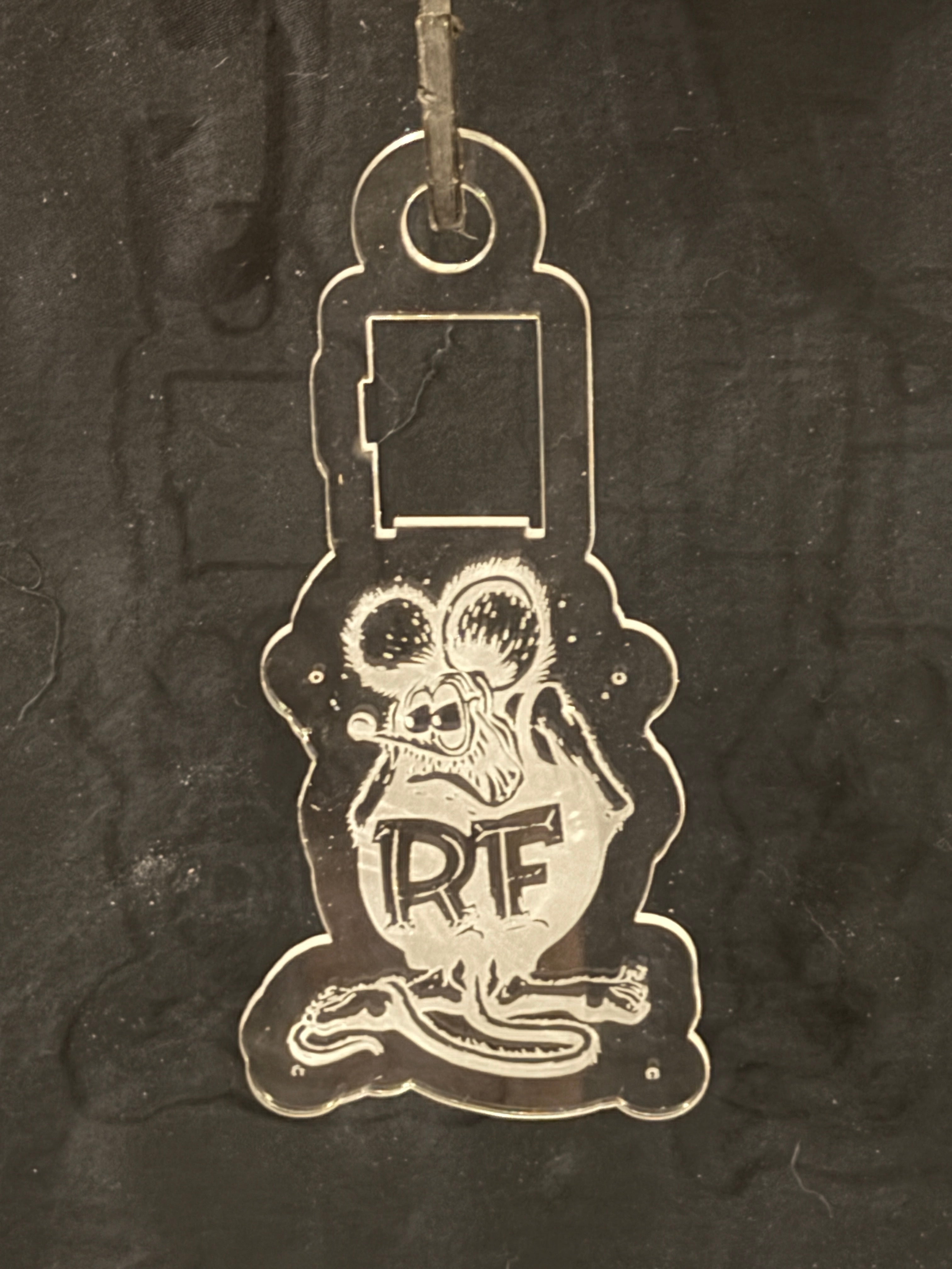 Led Acrylic Rear View Hanger Car Charm Old School Rat Fink Rat Rod Hot Rod