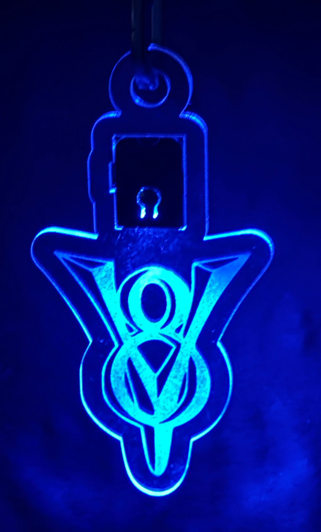 Led Acrylic Car Rear View Mirror Hanger Charm Vintage Ford V8