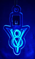 Led Acrylic Car Rear View Mirror Hanger Charm Vintage Ford V8
