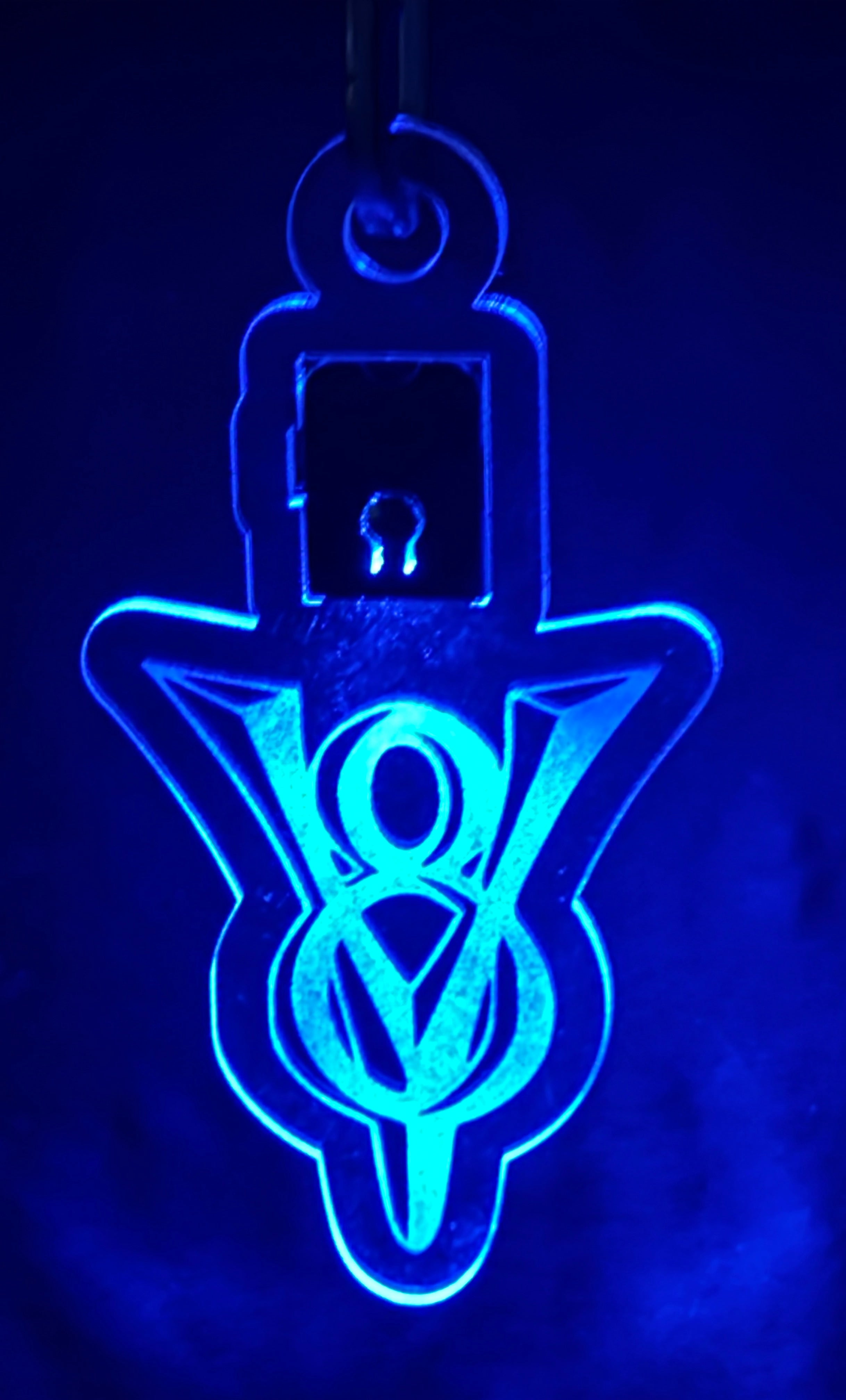Led Acrylic Car Rear View Mirror Hanger Charm Vintage Ford V8
