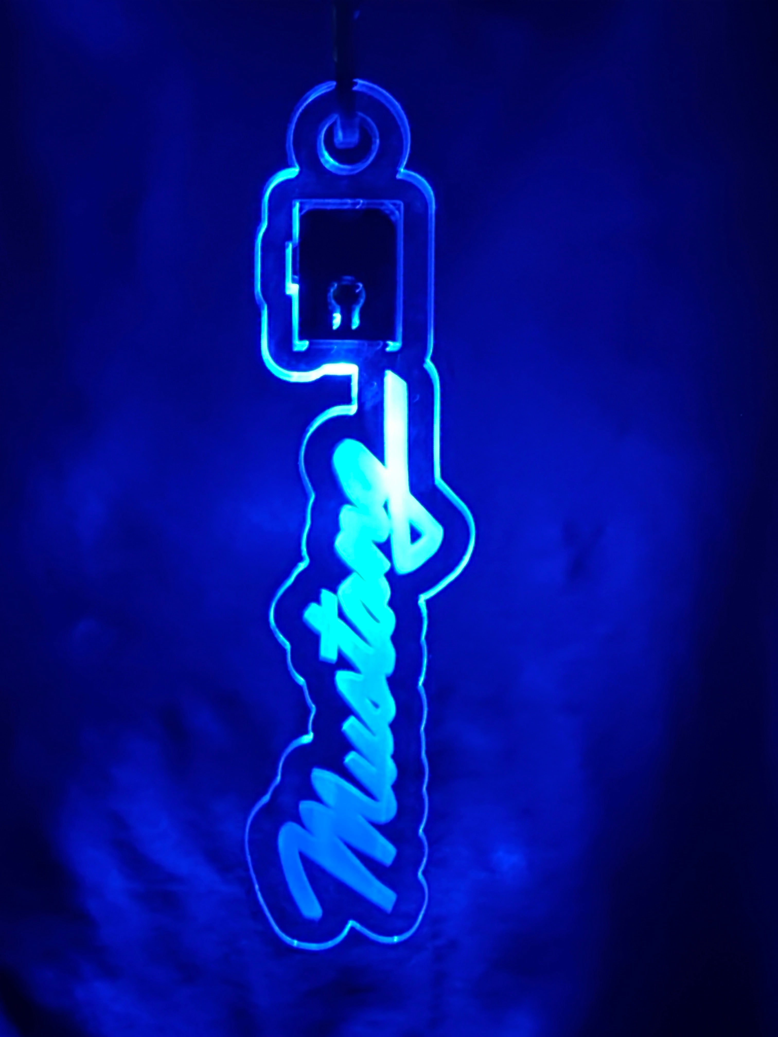 Led Acrylic Car Rear View Mirror Hanger Charm Ford Mustang