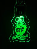 Led Acrylic Rear View Hanger Car Charm Old School Rat Fink Rat Rod Hot Rod