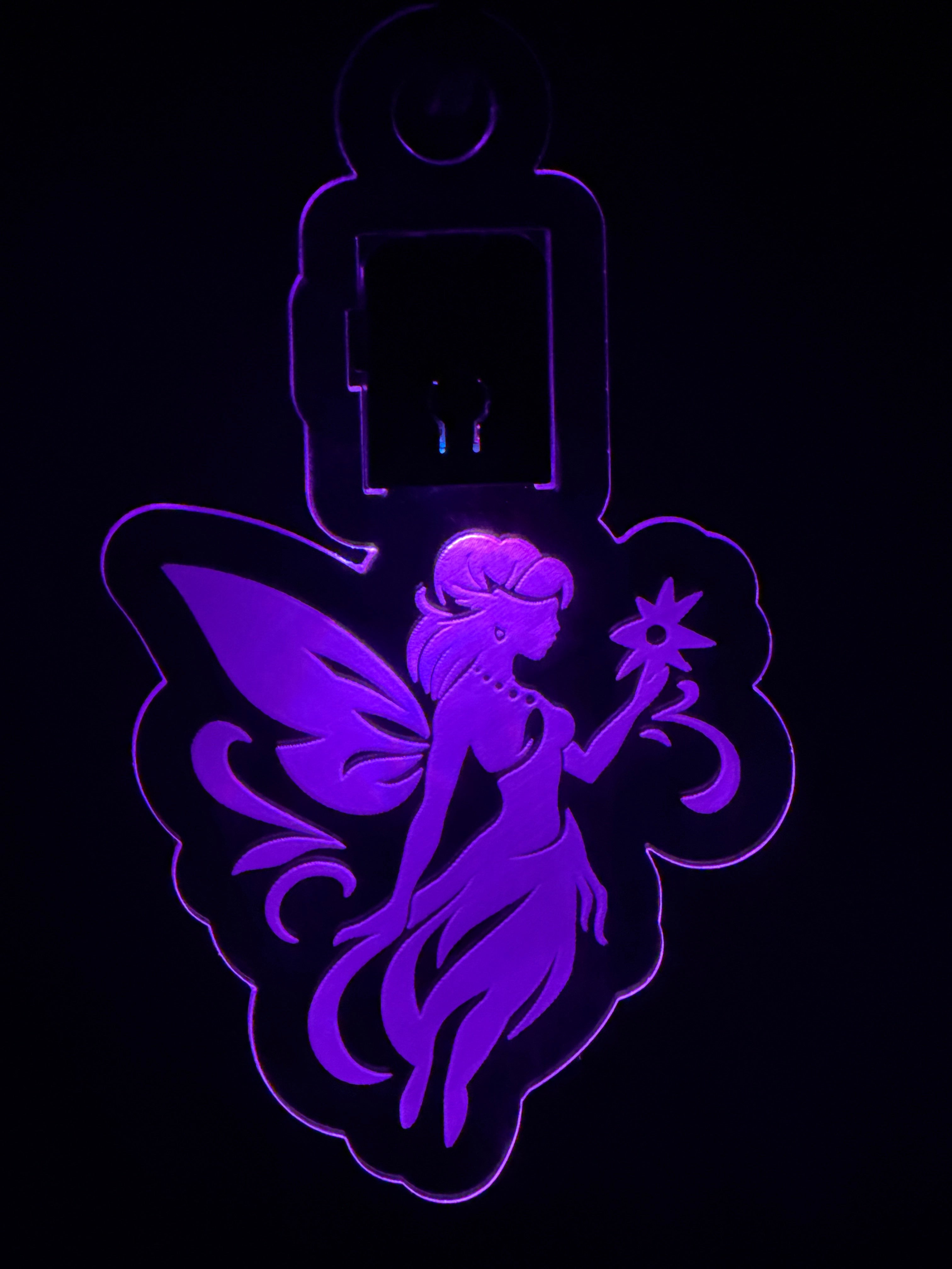 Led Acrylic Rear View Hanger Car Charm Fairy