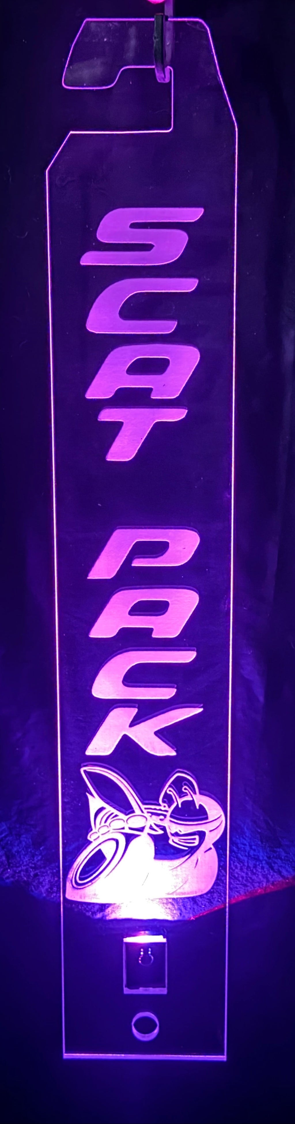 Multi-Color LED Light Custom Acrylic Dodge Challenger Scat Pack Hood Prop